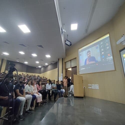 A still from the Student-Alumni Interaction Session